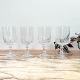 Lot de 4 verres à eau cristal d'arques modèle louvre