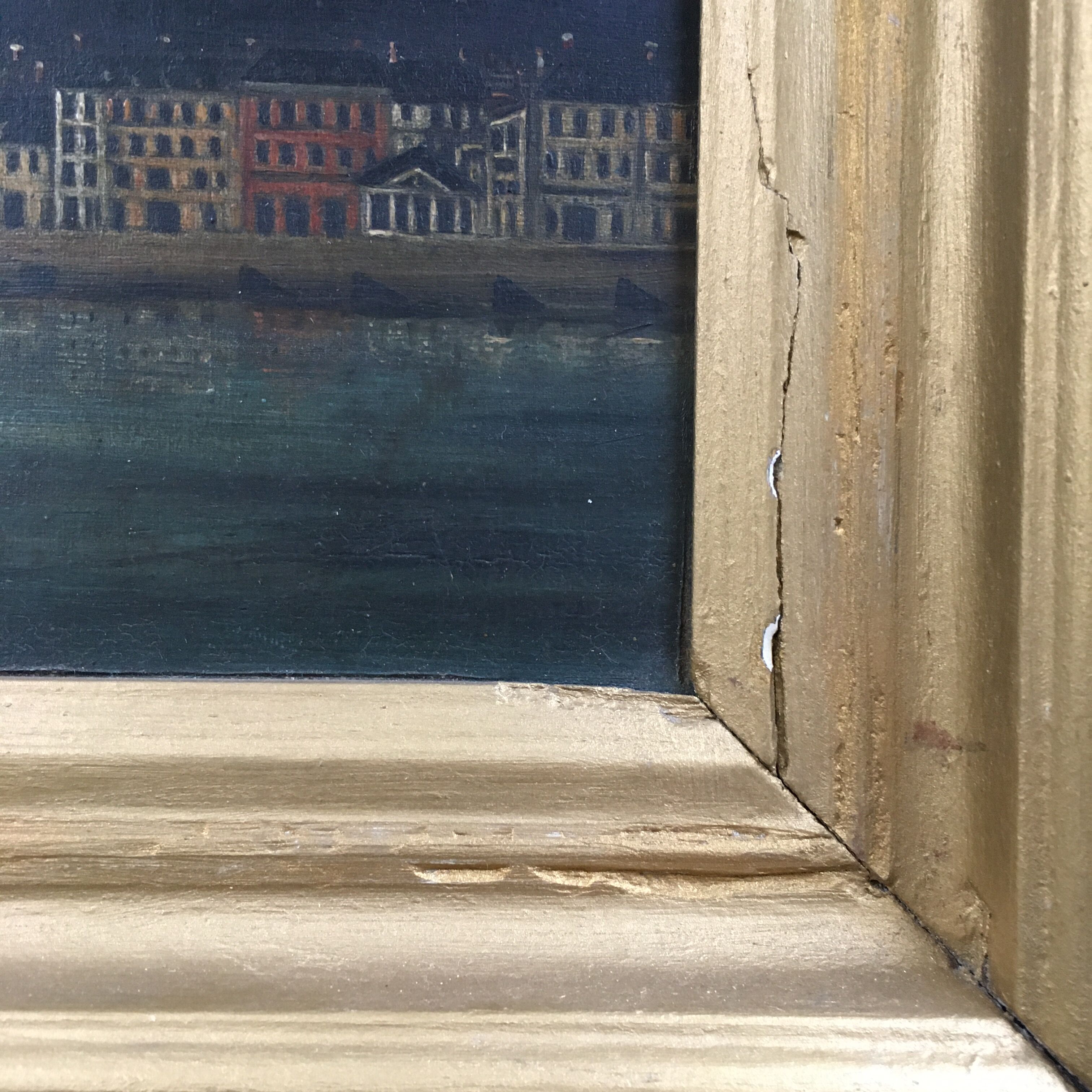 Ancient Moon painting on the lagoon