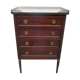 Commode bouillotte de style Louis XVI en acajou