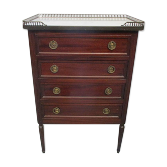 Small louis xvi-style hot water bottle dresser in mahogany