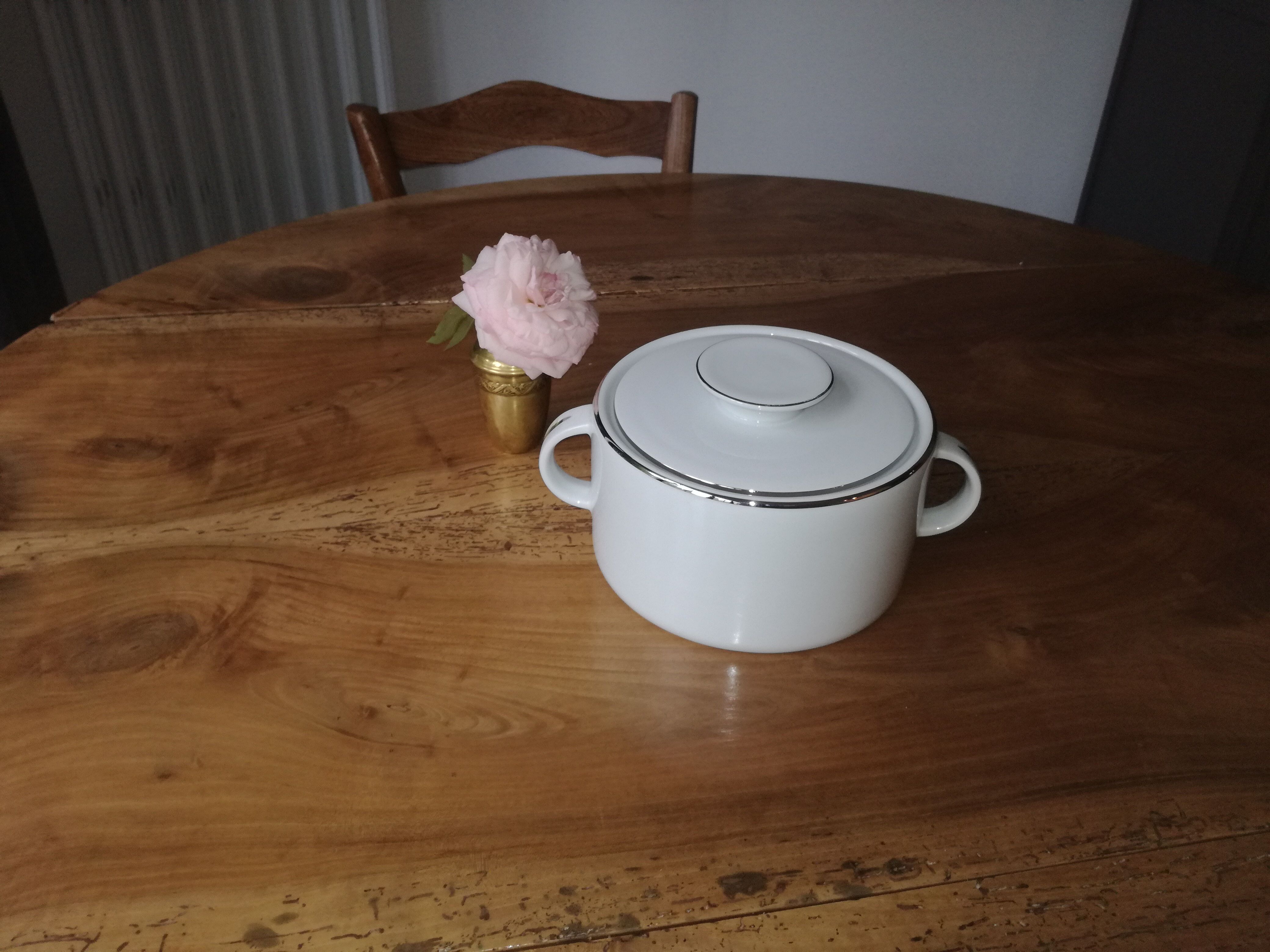 Art deco candy store white porcelain and silver