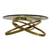 Golden Glass Coffee Table, 1970s