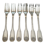 6 dessert forks. Christofle . Model Vendôme/shell