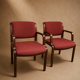 Paire fauteuils tweed teck Comforto