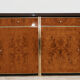 Buffet en radica et métal doré moderniste des années 70