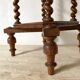 Side table, antique pedestal table in turned wood