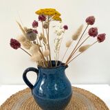 Pichet vase en grès bleu des Manufactures Normand