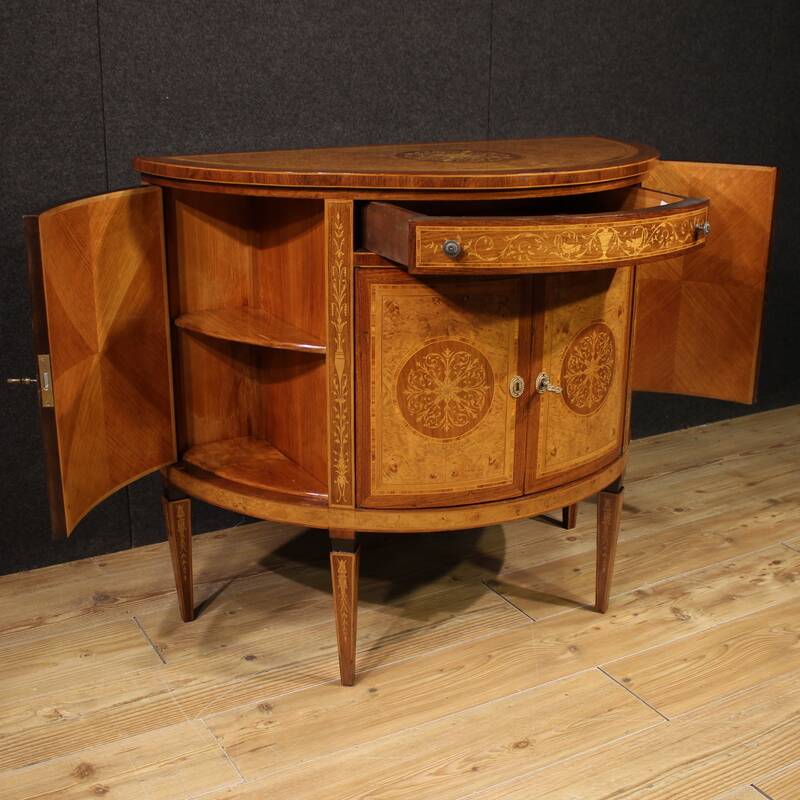 Italian Louis XVI style half-moon sideboard