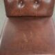 Set of 4 vintage cowhide leather chesterfield dining chairs