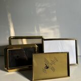 Set of 4 antique brass frames