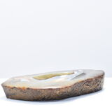 Empty pocket agate mineral slice