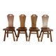 4 x Mid-century brutalist dining chairs, Belgium / 1970s
