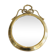 Large decorative oval mirror in brass adorned with a significant twisted bow.