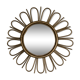 Miroir soleil rotin doré 50cm