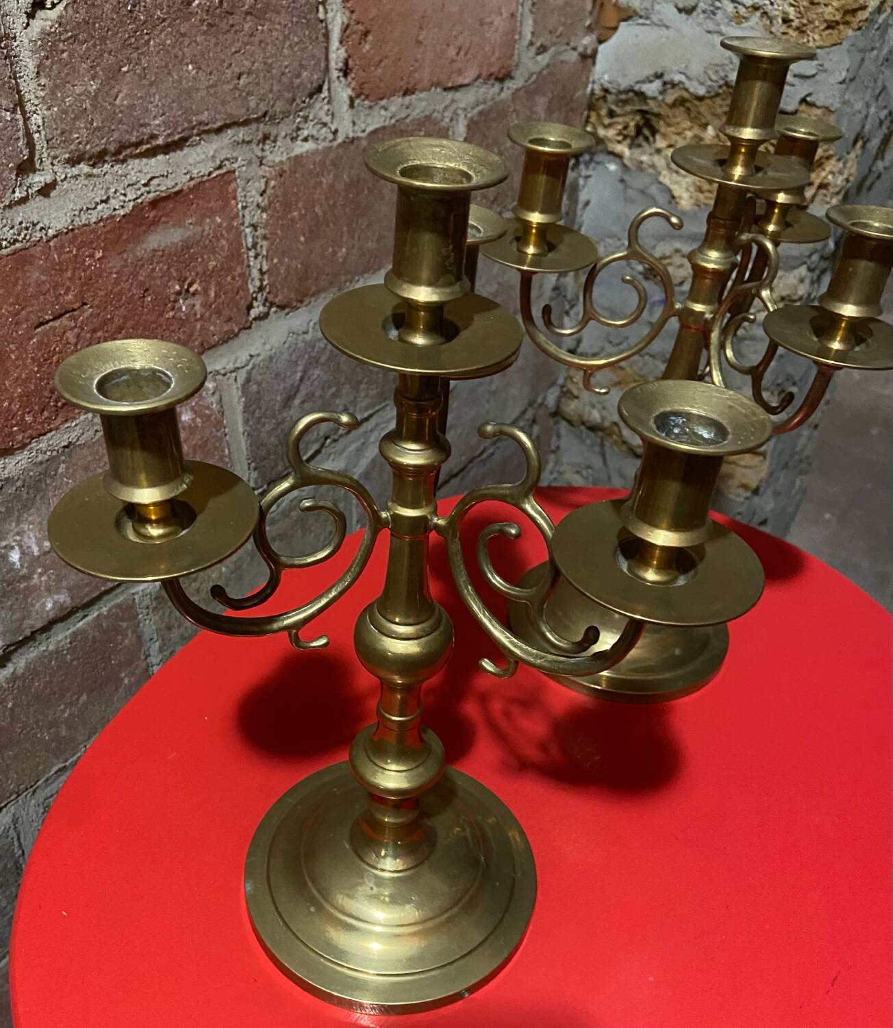 Pair of vintage brass candlesticks