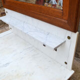Art Nouveau dressing table dresser in carved oak, France, circa 1910