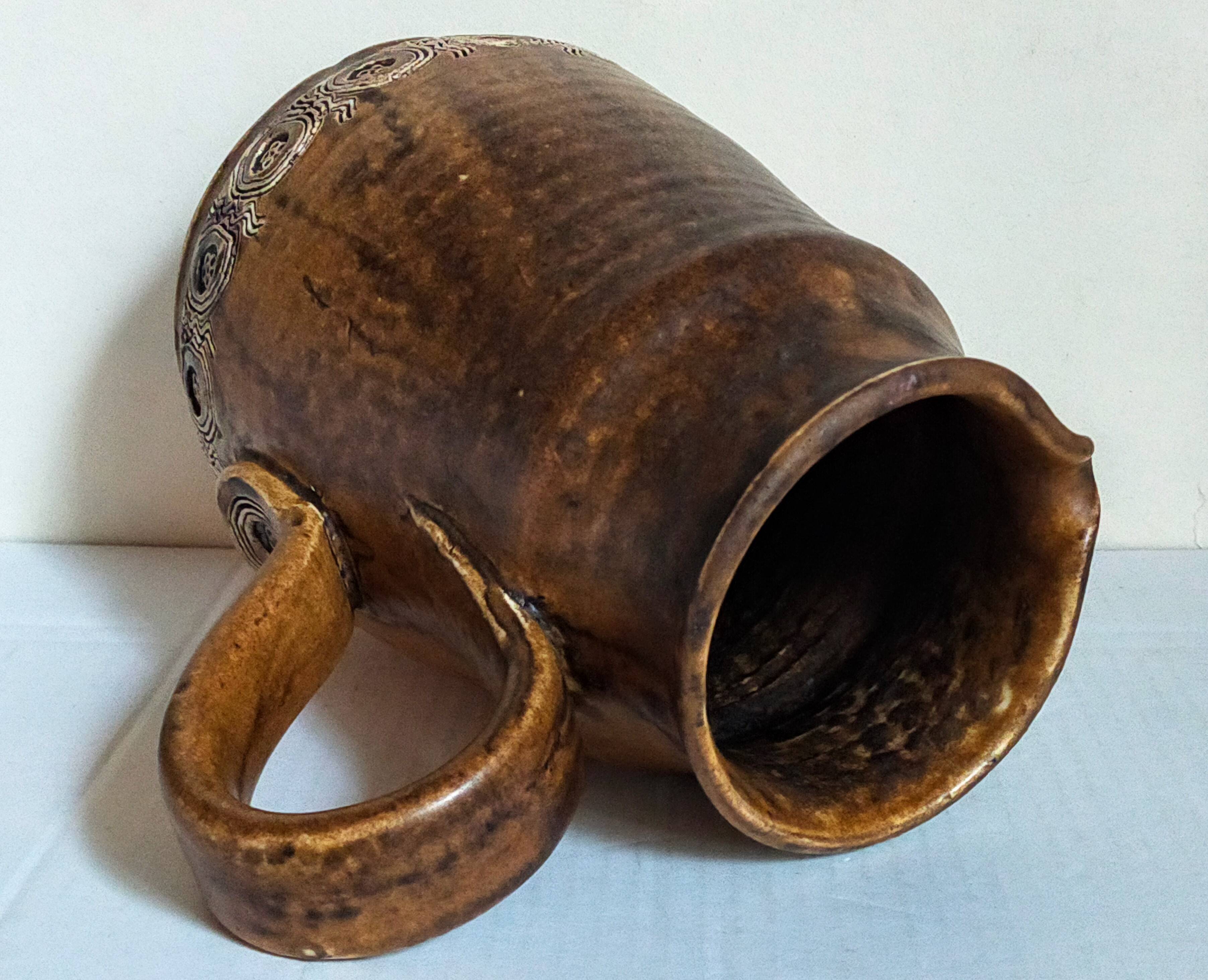 Ceramic potter's pitcher by F.CHEDEVILLE 20th century