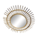 Miroir soleil en rotin tressé, années 60