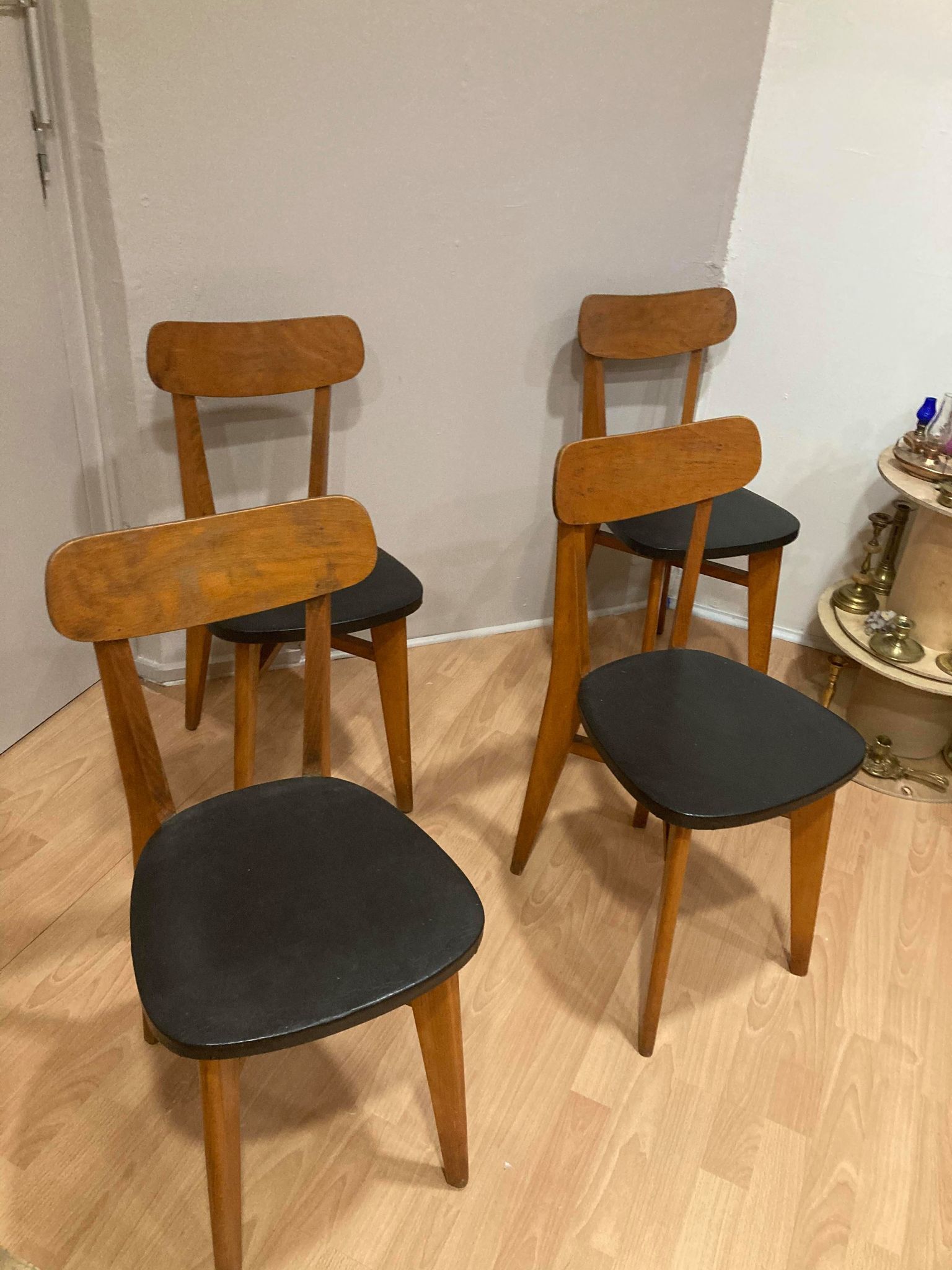 Lot of 4 chairs bistro Luterma