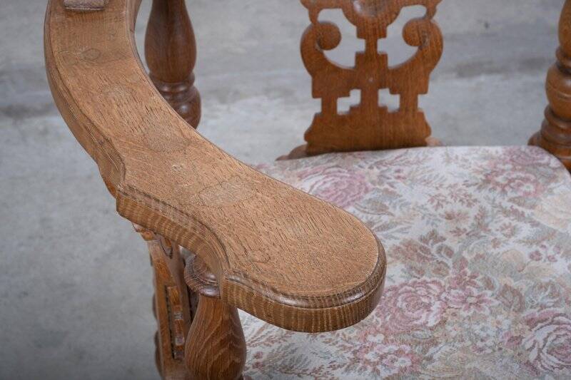 Vintage Danish Oak Corner Chair, 1940s
