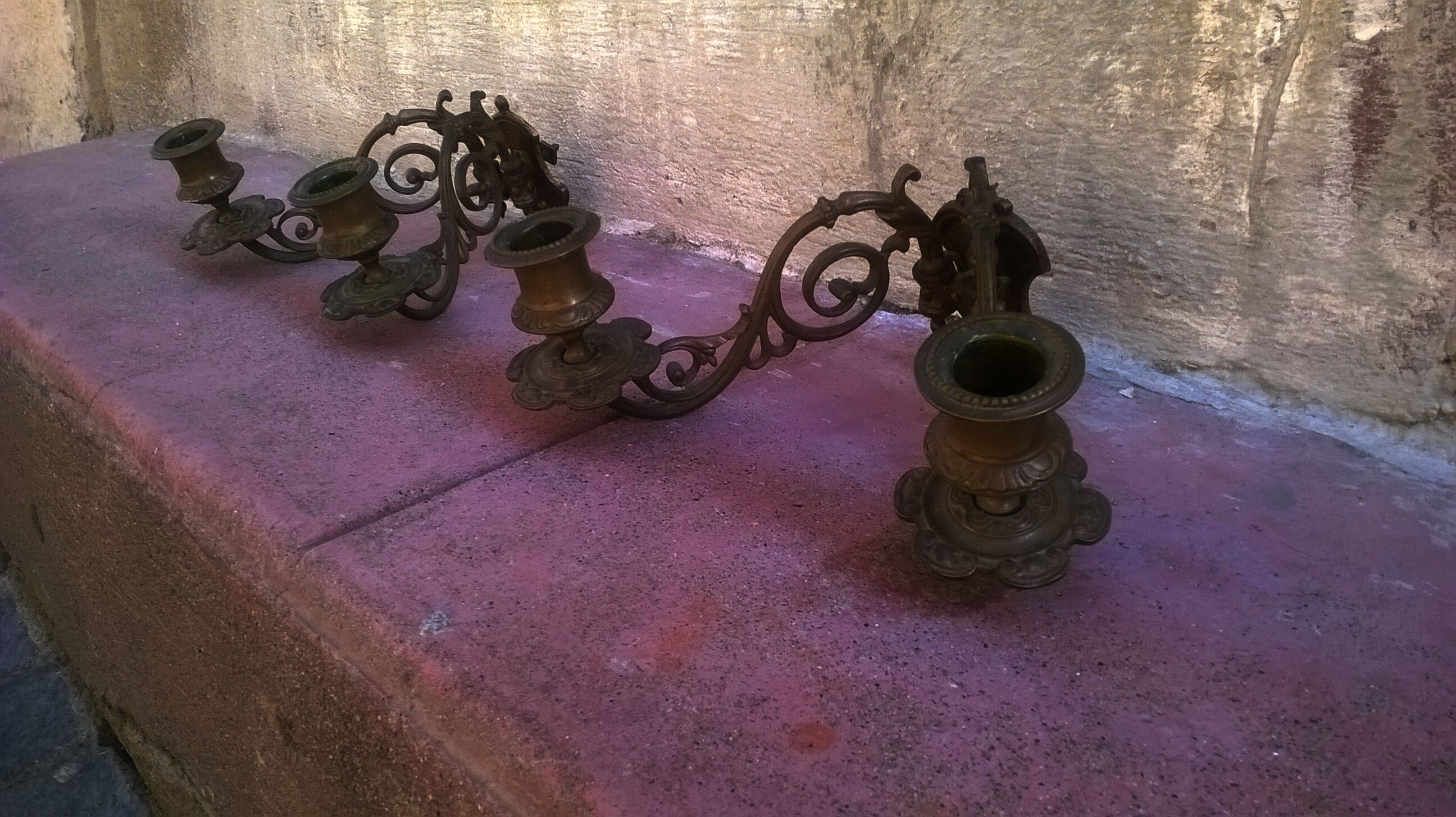 Pair of piano candlesticks