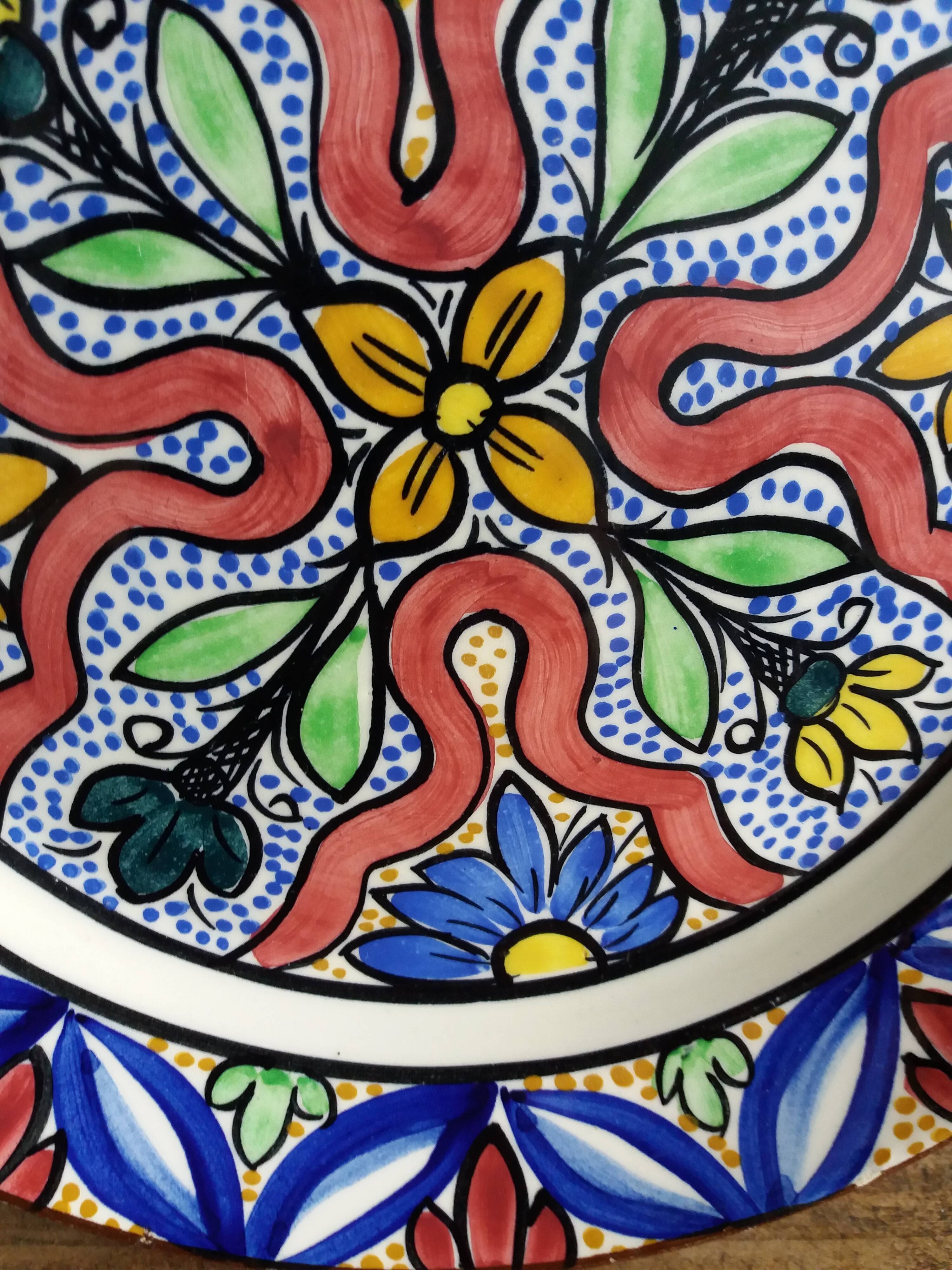 Hand painted decorative plate Spain