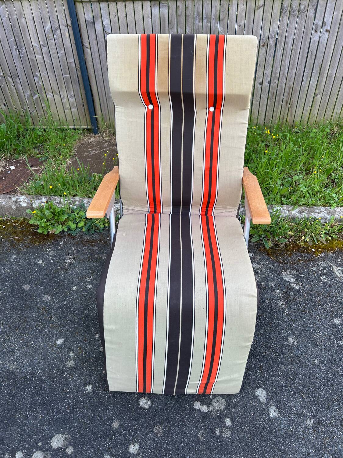 Fauteuil, transat de jardin vintage