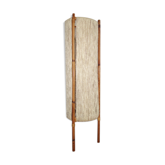 Lamppost in rattan and rope from the 1950s