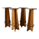 4 oak stools from France, 1950s.