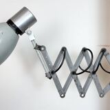 Applique murale industrielle grise à ciseaux, années 1960