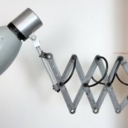 Industrial Grey Scissor Wall Lamp, 1960s