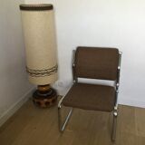 Vintage 60/70s chrome and fabric chair