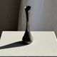 Vintage silver-plated soliflore vase with a dark patina in the shape of a ewer.