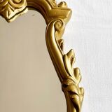 Baroque mirror in golden resin 26x49cm