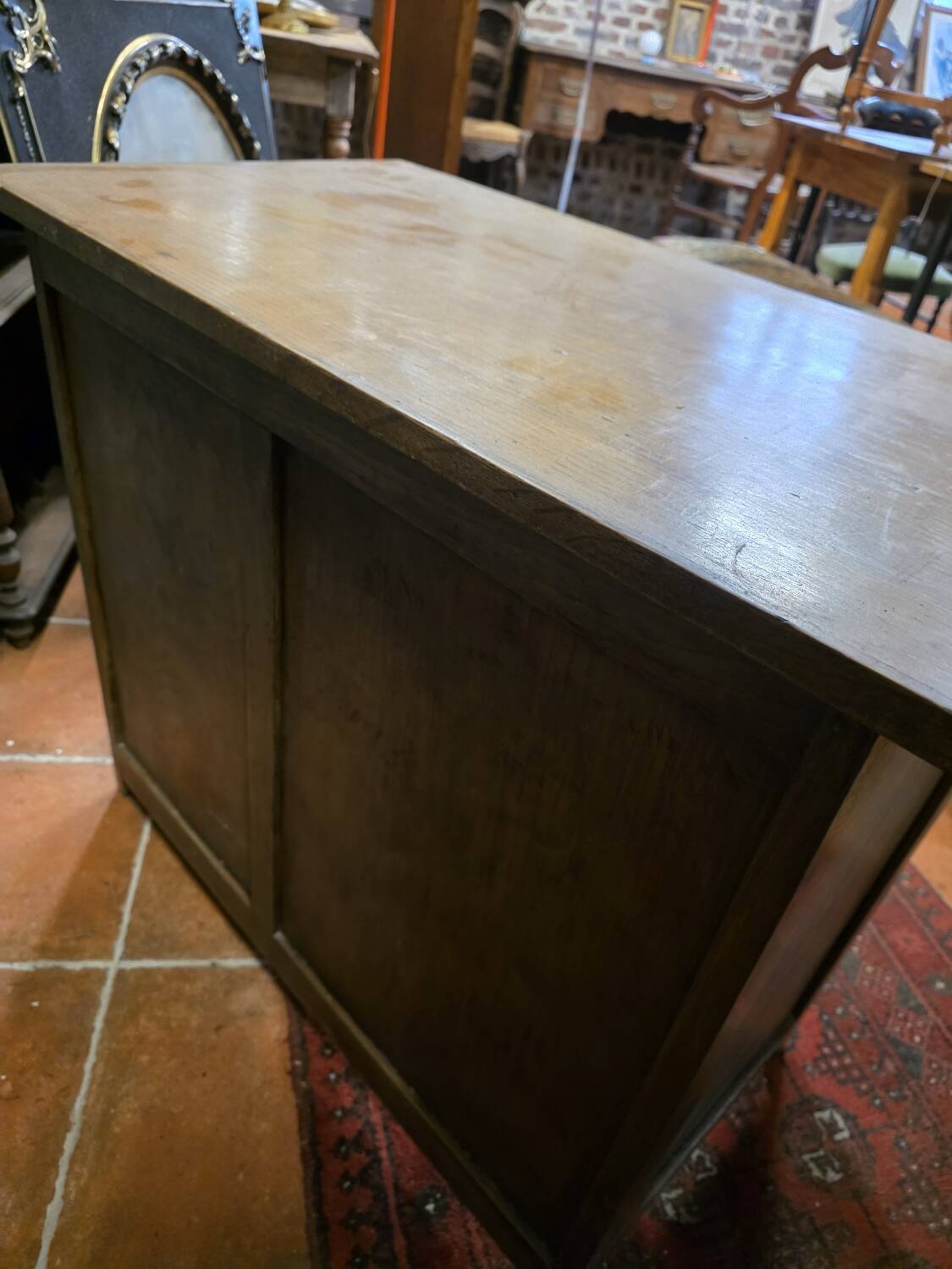 Oak children's desk with drawers