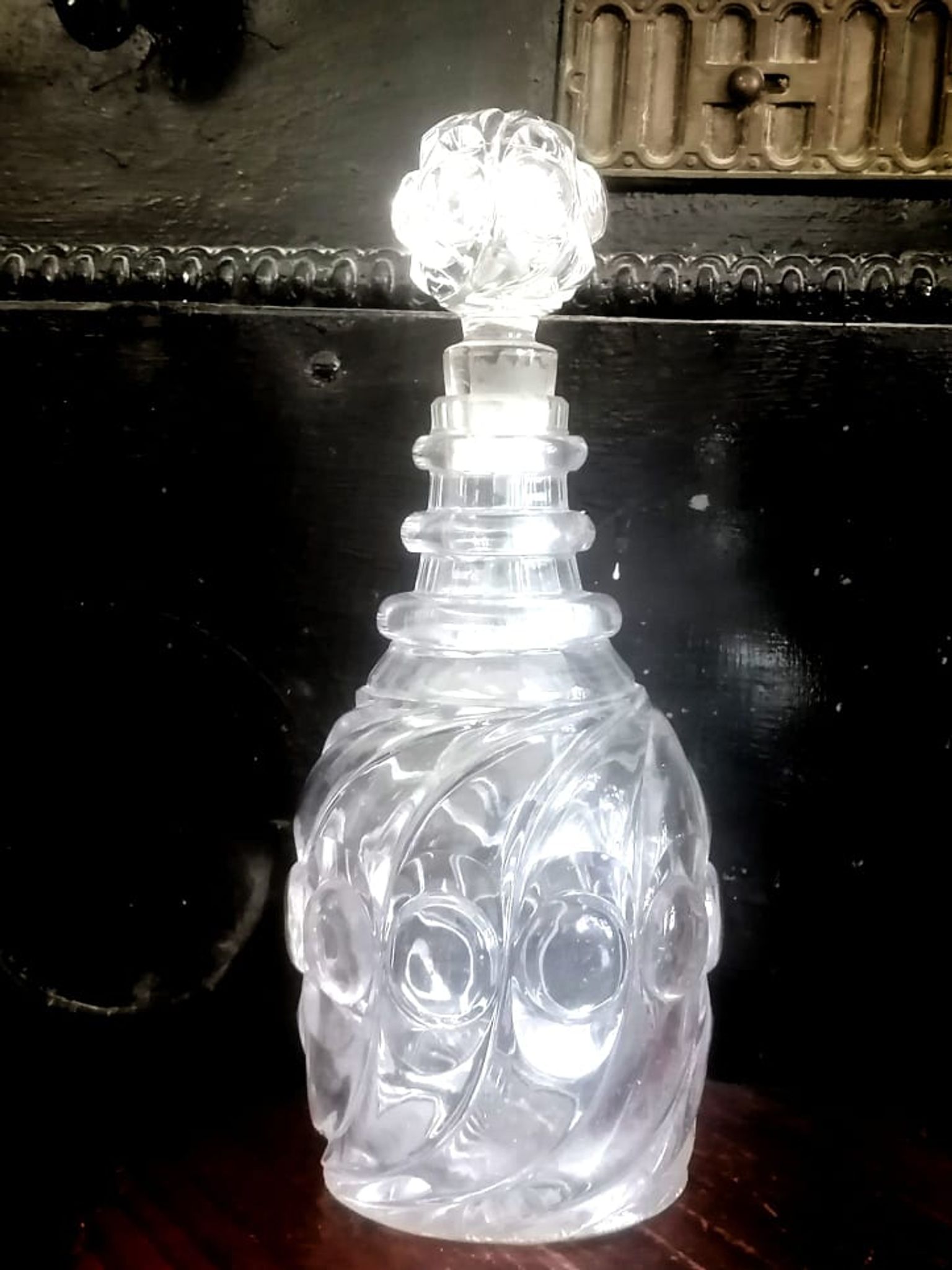 Charles X decanter with cabochons