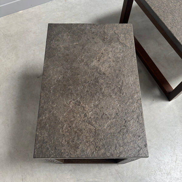 Set of vintage stone side tables, 1970s