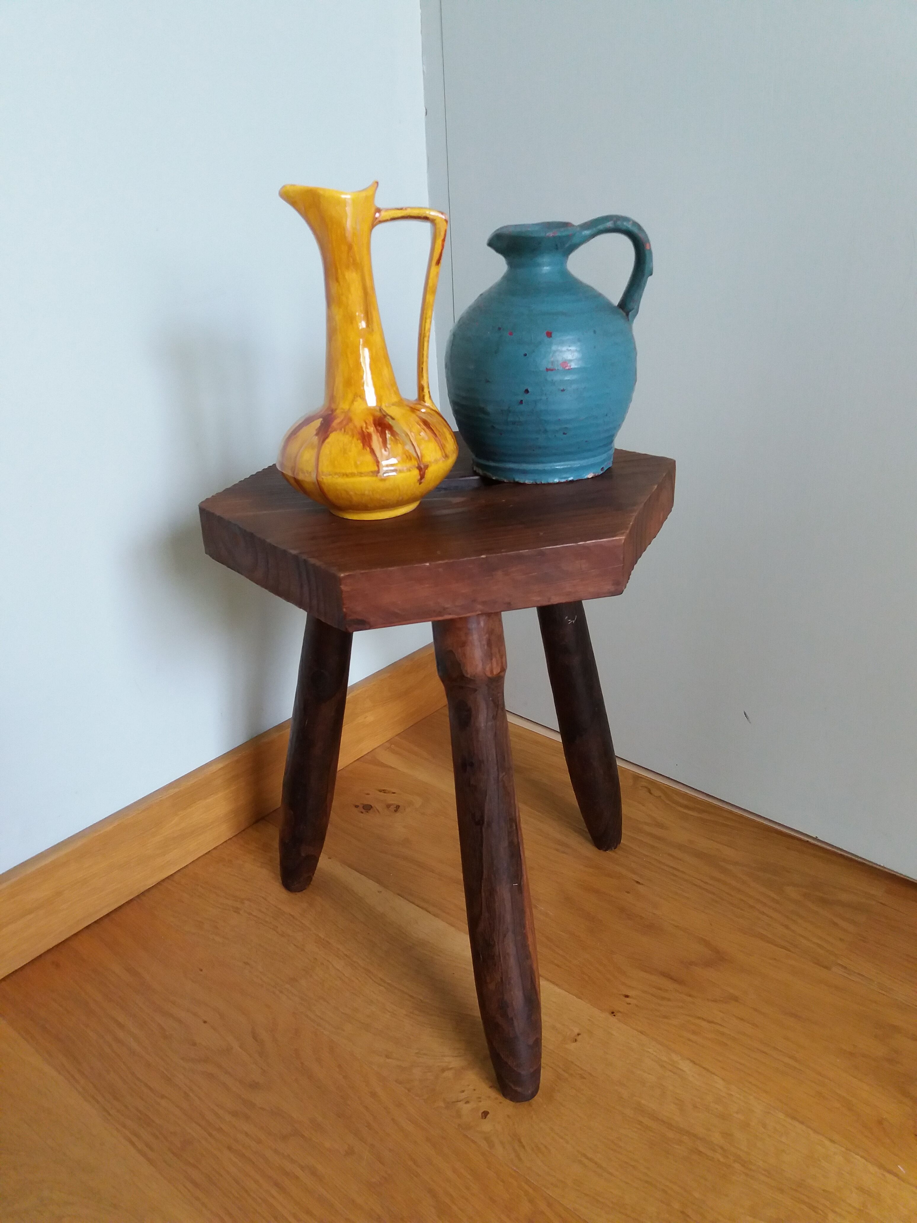 Wooden tripod stool