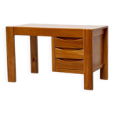 Solid elm desk by Roland Haeusler for Maison Regain