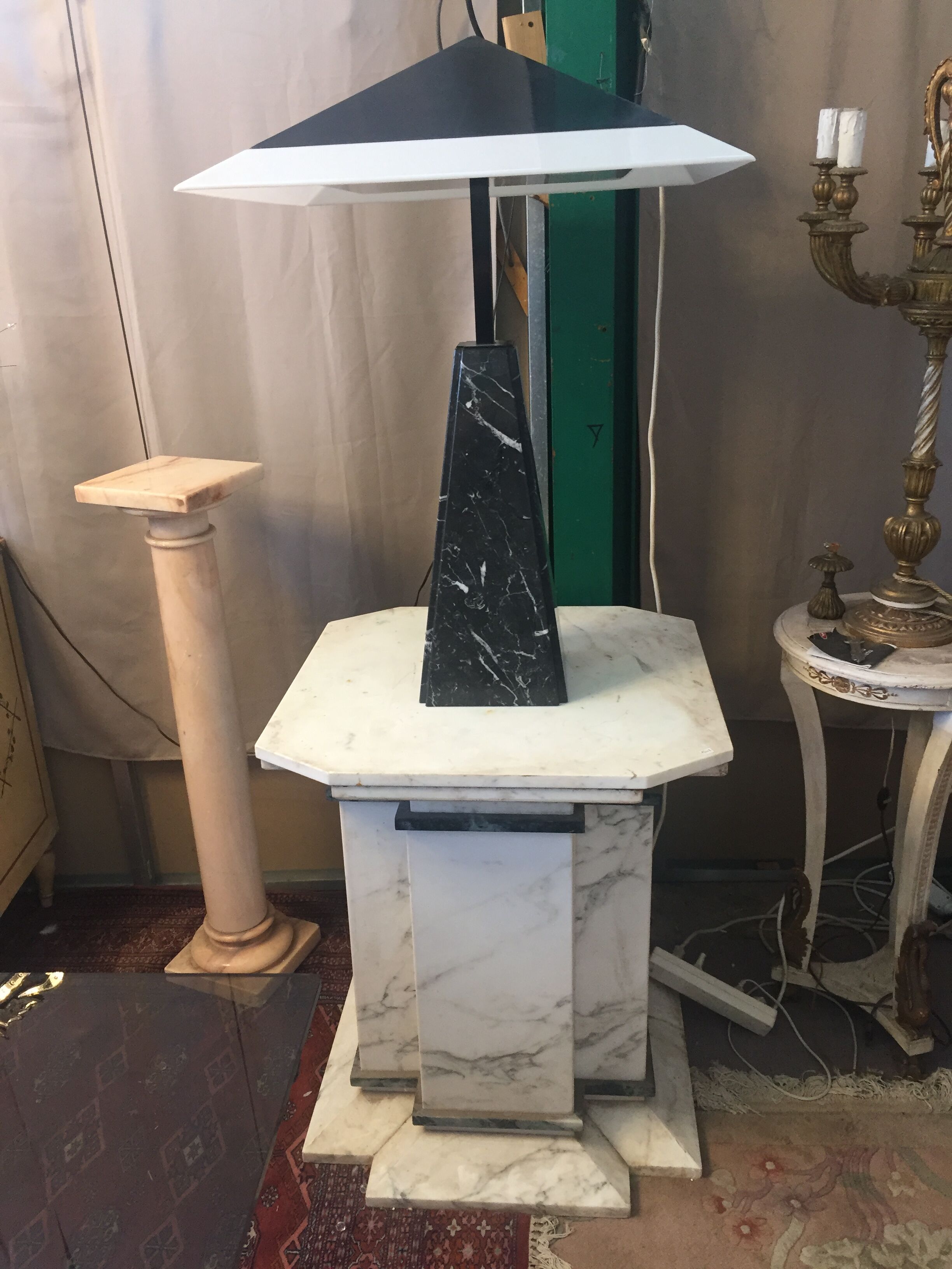 Pair of marble pedestals