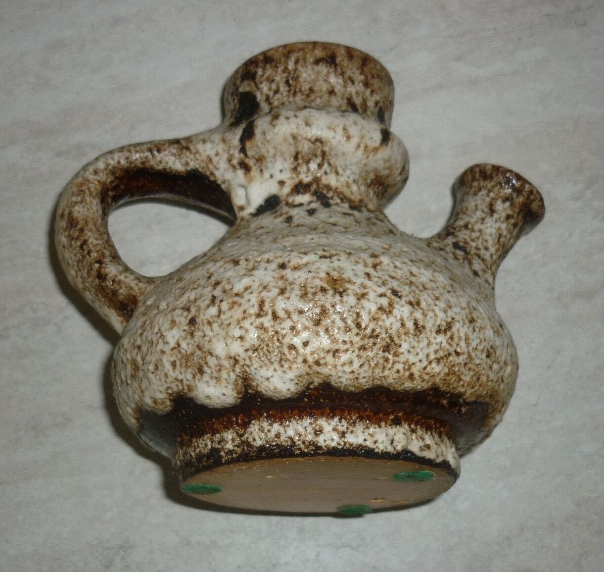 Ceramic pitcher fat lava greige and brown