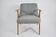Original vintage armchair, 60s, fully restored, grey fabric