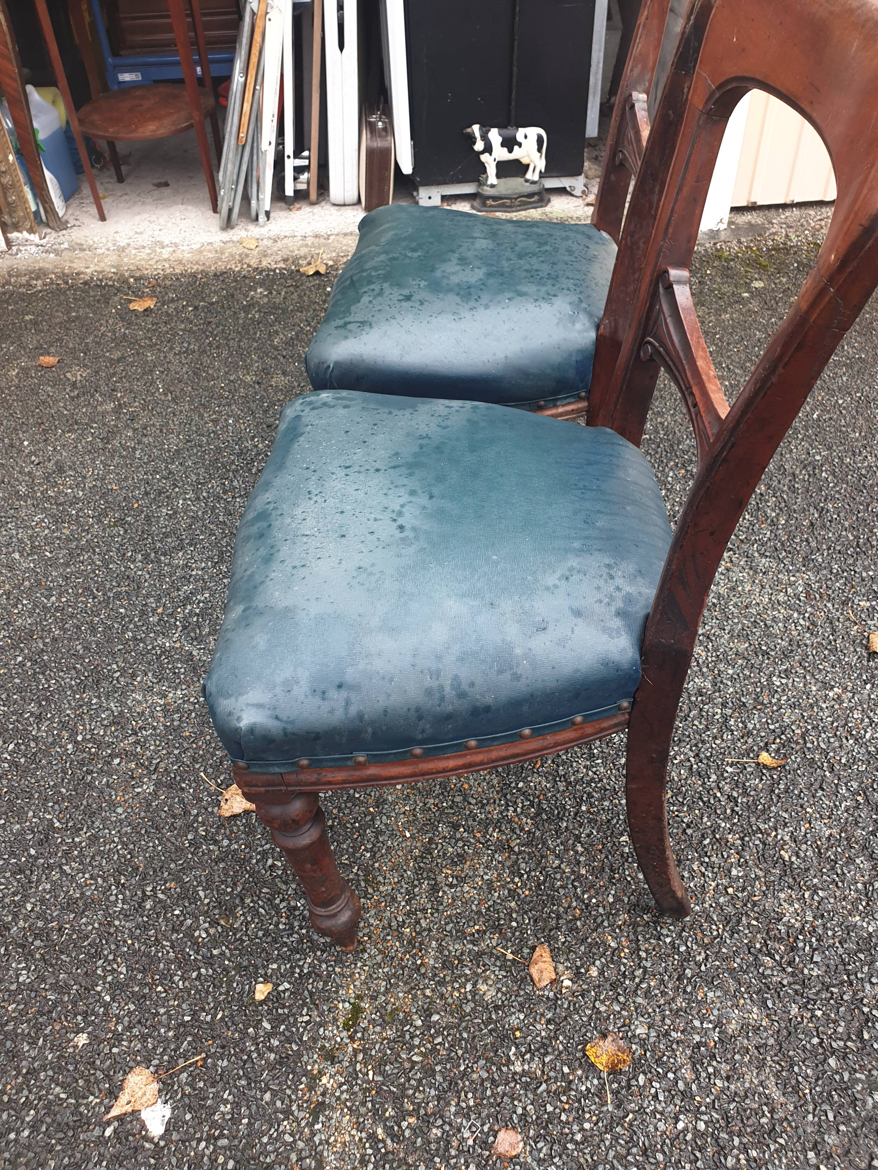 Pair of 19th century Restoration period armchairs