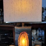 Desk lamp by Willy Daro in agate, 1970s