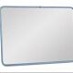Large metallic blue barber mirror