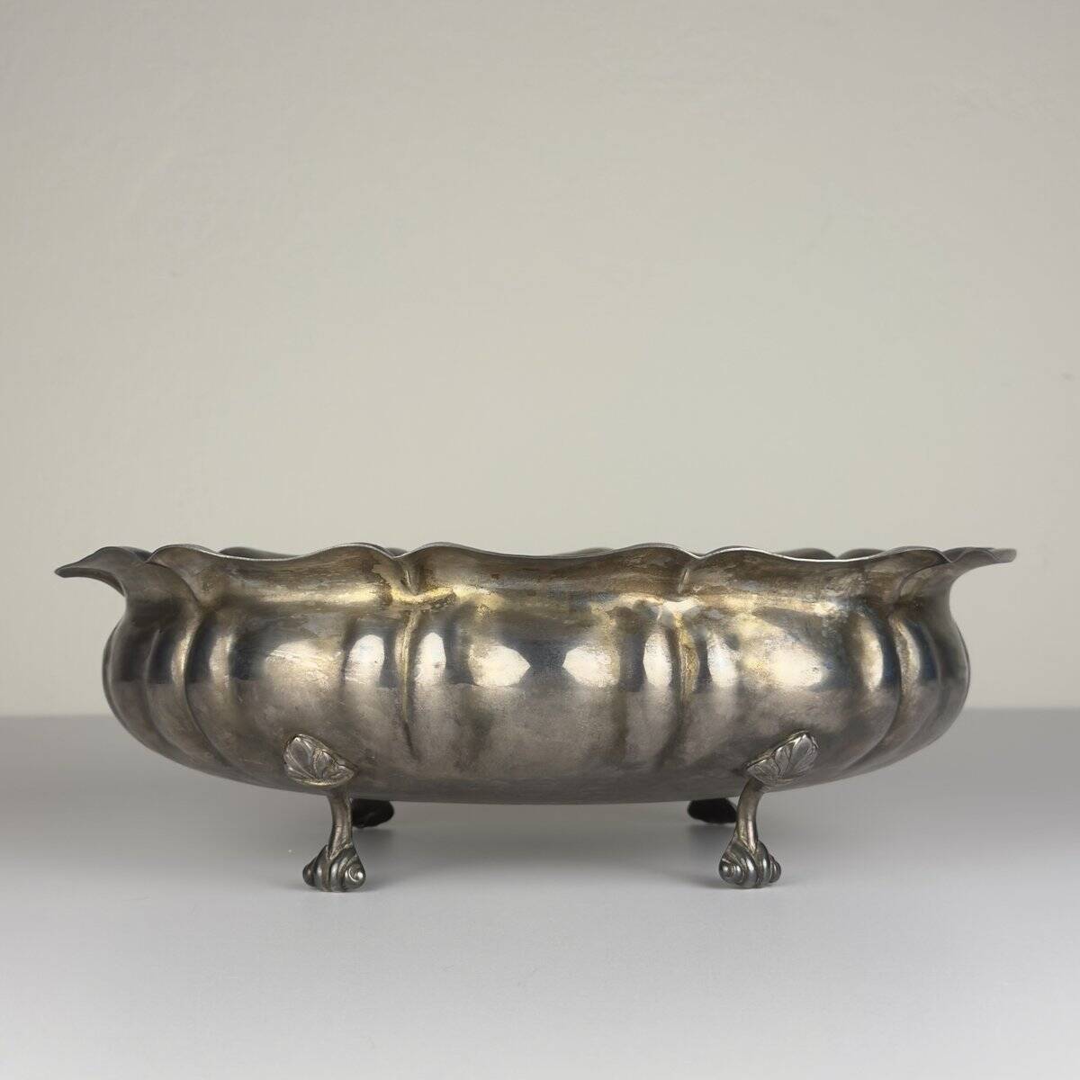 Vintage silver-plated bread basket, Italy, 1950s