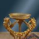 Antique gilded bronze and porcelain tripod, France, 19th century