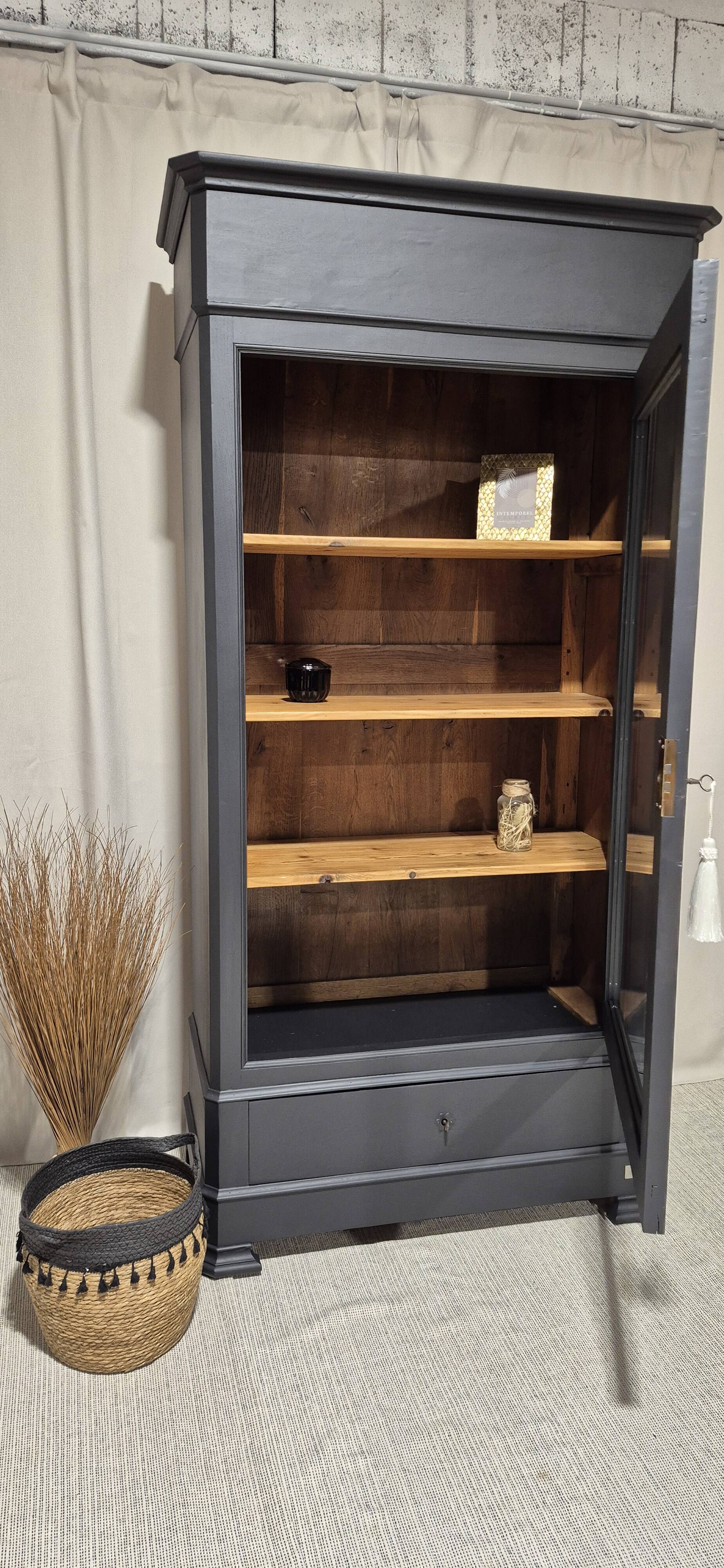 Louis Philippe glass display cabinet