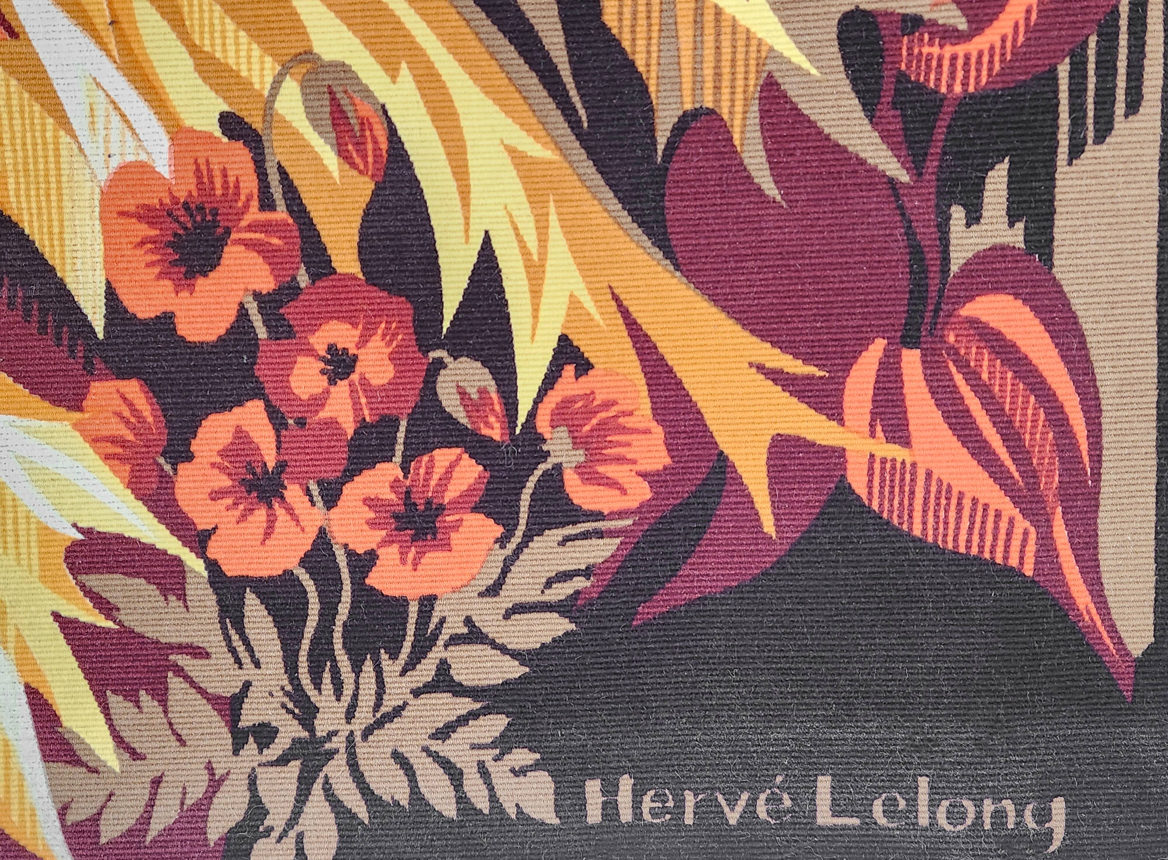 Vintage Aubusson tapestry signed by Hervé Lelong.