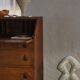 Desk / Chest of drawers in modern Danish oak from the early 20th century with shell handles.